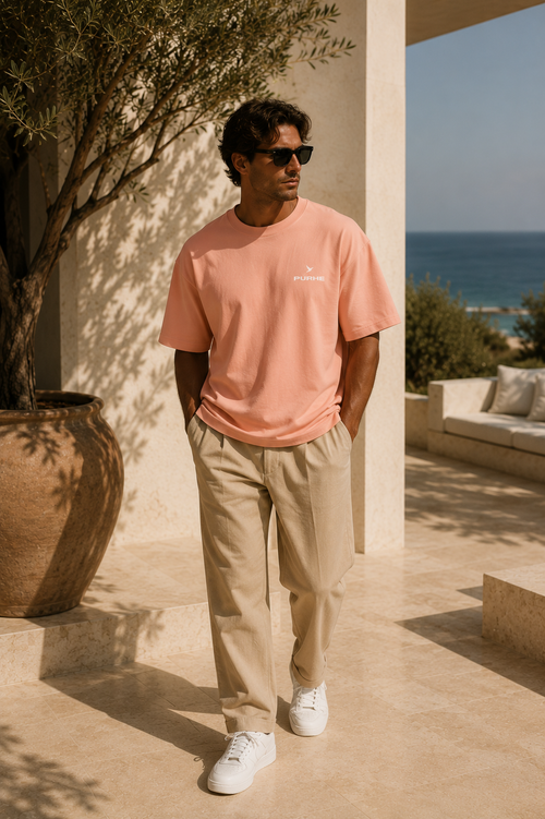 Premium Oversized T-Shirt — Pink Clay