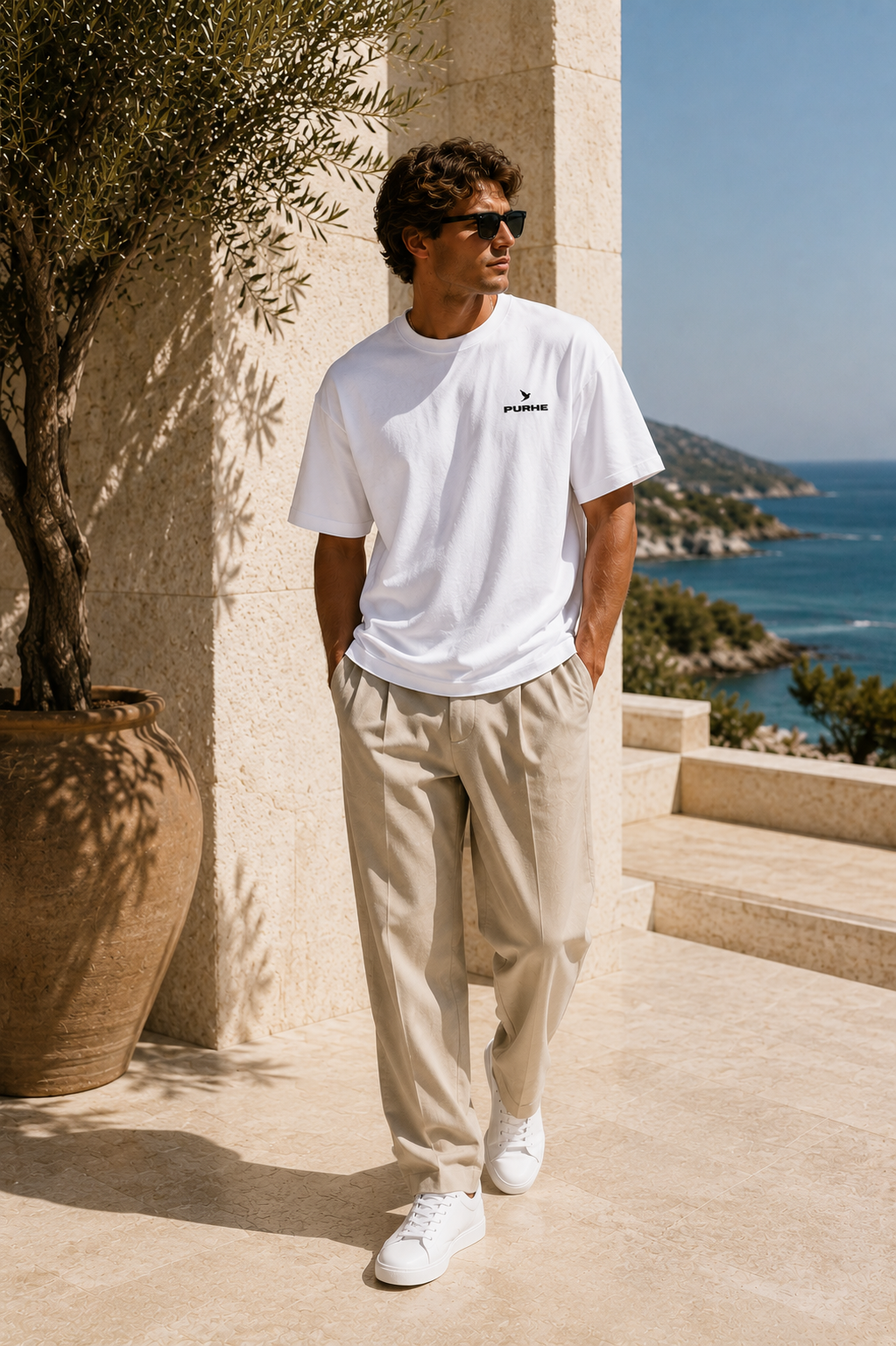 Purhe Oversized T-Shirt — White
