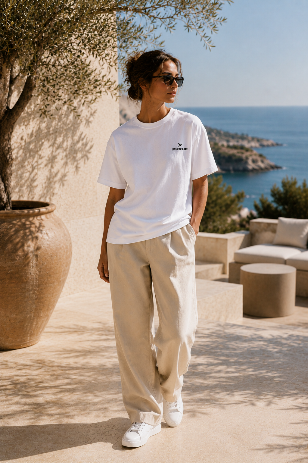 Purhe Oversized T-Shirt — White