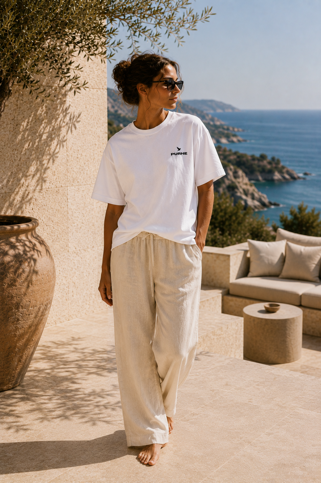 Purhe Oversized T-Shirt — White
