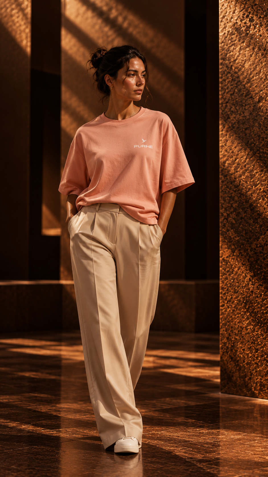 Premium Oversized T-Shirt — Pink Clay
