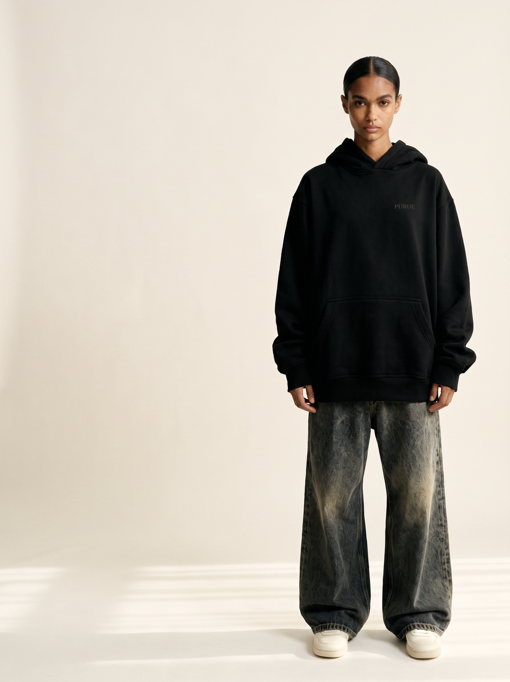 Purhe - One of One Heavyweight Oversized Hoodie — Black