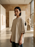 PURHE - Premium Smoky Taupe Luxury Oversized T-shirts