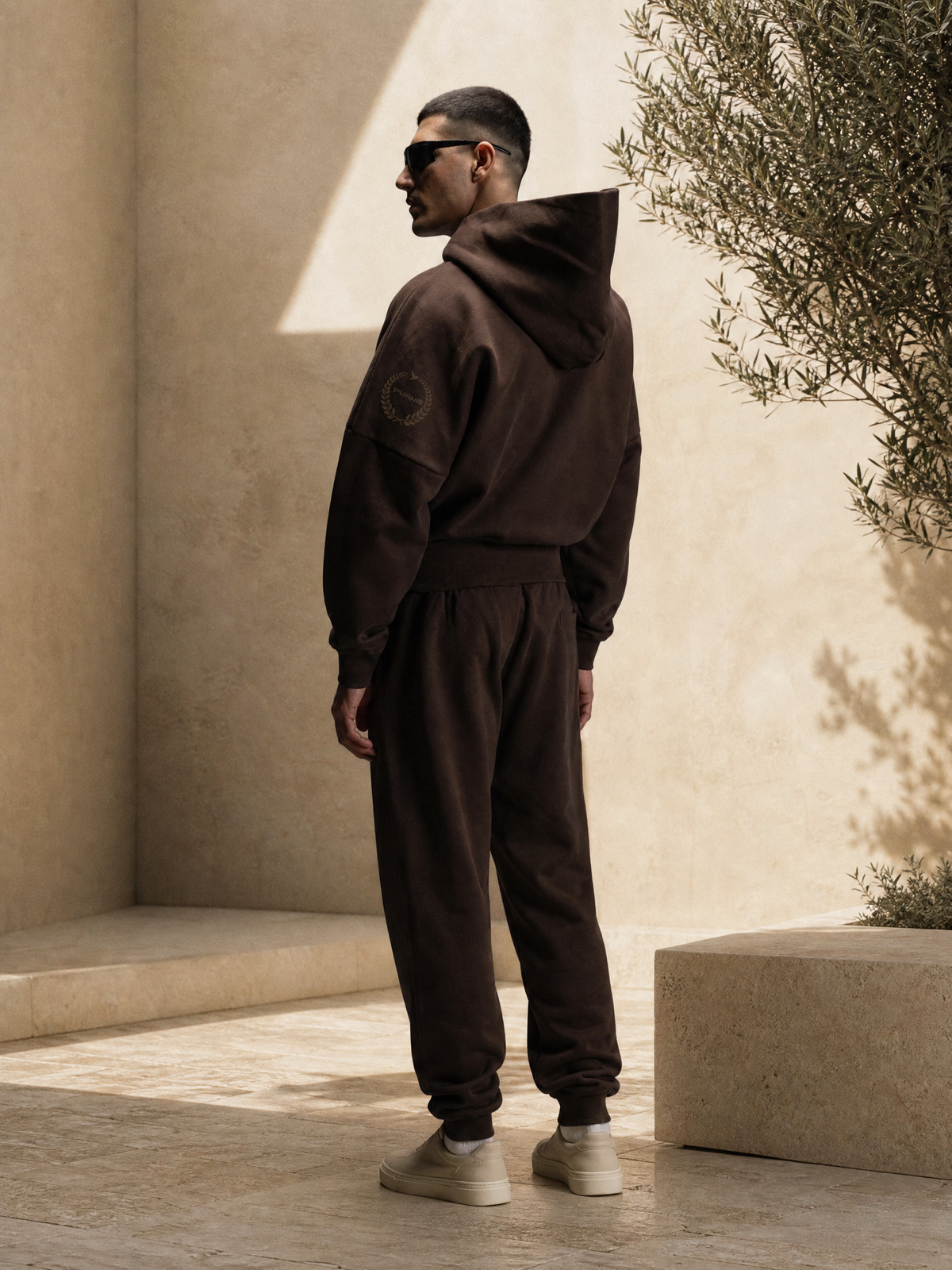 PURHE Premium Heavy Boxy Hoodie — Mocha Brown
