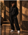 Purhe Athletic Cropped Luxury Hoodie. - Black